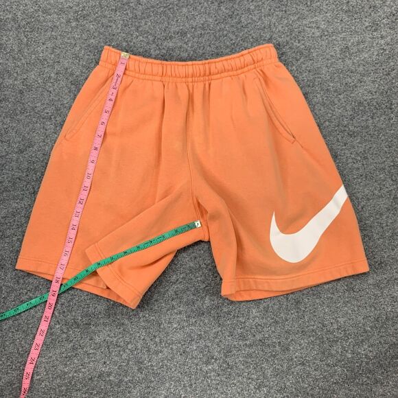 Nike Sportswear Club Short Mens M Orange Elasticated Drawstring Waist Bold Logo - Picture 10 of 15